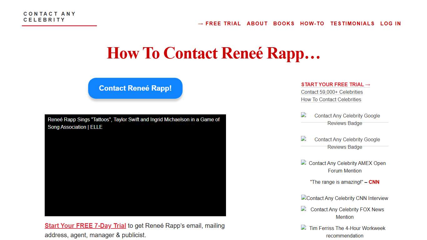 Contact Reneé Rapp 🕶️ (2026) Email, Address, Agent, Manager, Publicist