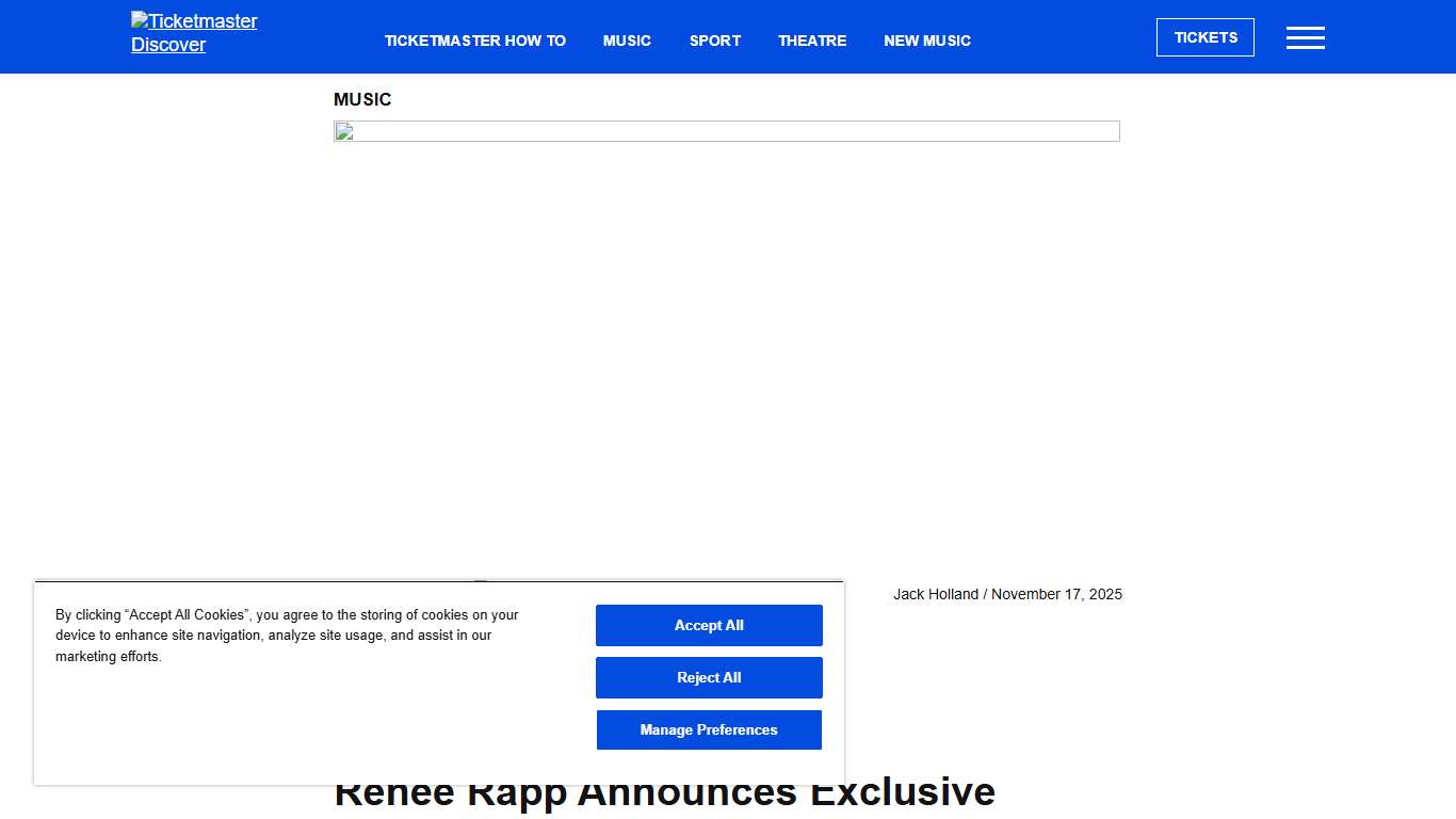 Reneé Rapp Announces Exclusive Australian Headline Shows Ticketmaster AU